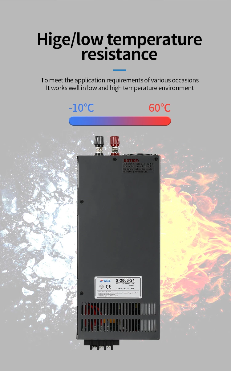 2000w 24v 83A Switching Power Supply Output Voltage and Current Adjustable Smps with LED Digital Display Psu S-2000-24