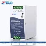 WDR-60-24 WDR-120-24 WDR-240-24 12V 24V 2.5A 5A 10A Industrial Din Rail Switching Power Supply 200~500VAC Input Din Rail Model
