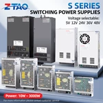 110V/220V/240V 15W-3000W Smps S/LRS/DR/HDR/NDR/EDR Ac to Dc Industrial Power Supply 5V 12V 24V 48V Led Switching Power Supply