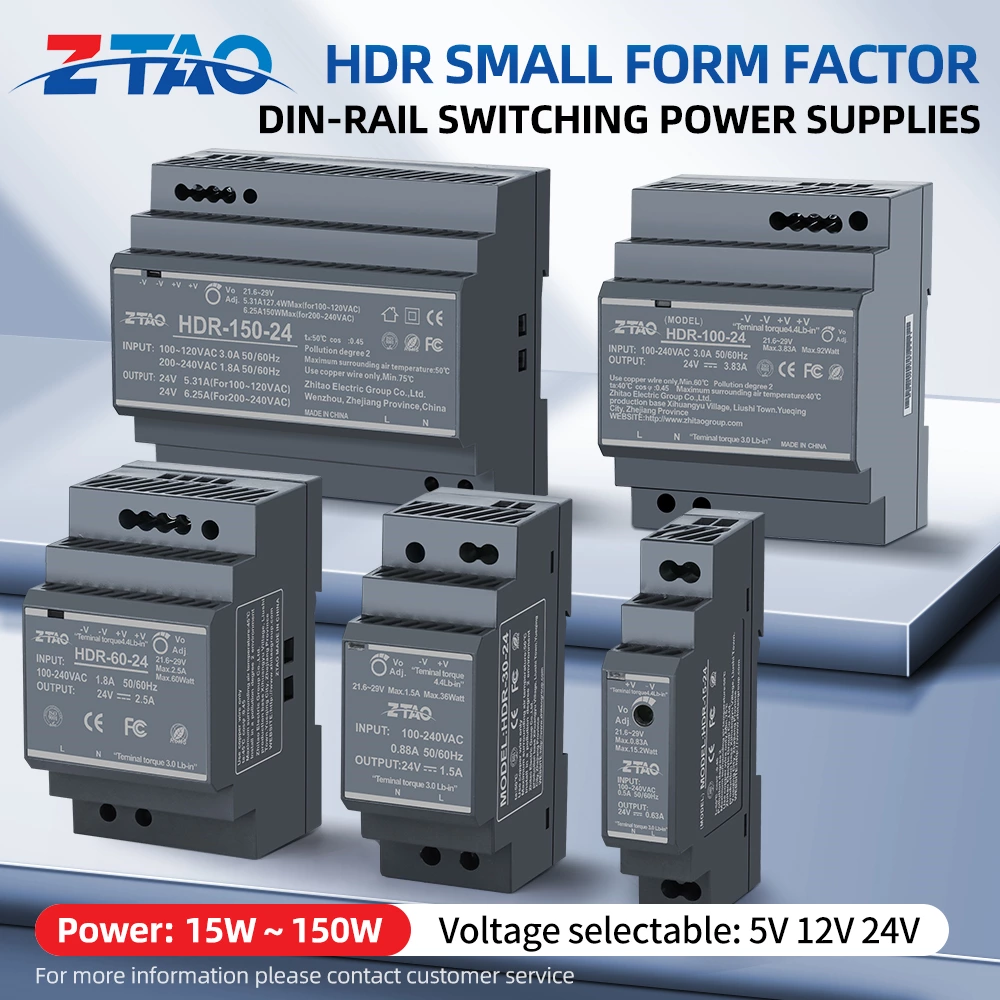 110V/220V/240V 15W-3000W Smps S/LRS/DR/HDR/NDR/EDR Ac to Dc Industrial Power Supply 5V 12V 24V 48V Led Switching Power Supply
