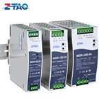 WDR-60-24 WDR-120-24 WDR-240-24 12V 24V 2.5A 5A 10A Industrial Din Rail Switching Power Supply 200~500VAC Input Din Rail Model