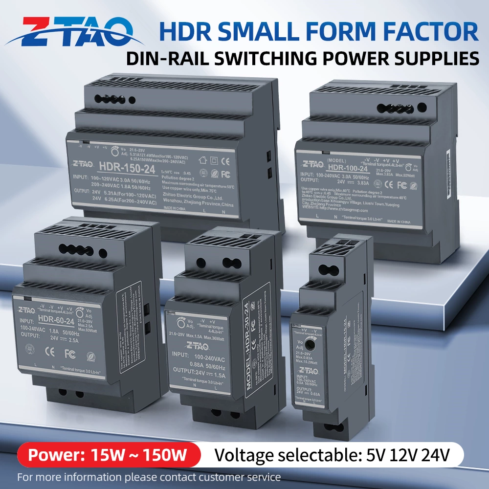 110V/220V/240V 15W-3000W Smps S/LRS/DR/HDR/NDR/EDR/MDR/SDR/WDR/DXS/MS Ac to Dc Industrial Power Supply 5V 12V 24V 48V Led Switching Power Supply