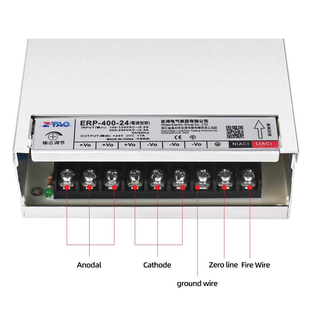 Outdoor Rainproof Industry Use LED Driver 400W 600W 220-240V 12V/24V Constant Voltage Switching Power Supply 60Hz Output Single