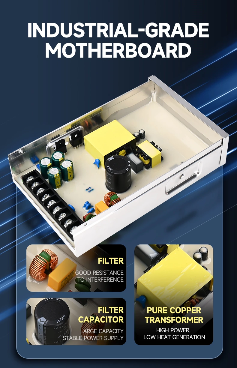 Outdoor Rainproof 24 Volt 400W LED Power Supply 12V 17 Amp Adapter Single Output Switching Converter Industry Use CE/FCC